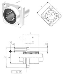 Bearing LMKP60UU Samick